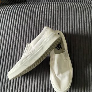 VANS White Slip On Sneakers